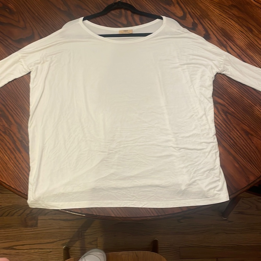 White Piko Long sleeve shirt
